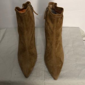 Luxe stretch-suede alice + olivia booties B2-9